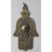 Messing Oosters amulet met oog